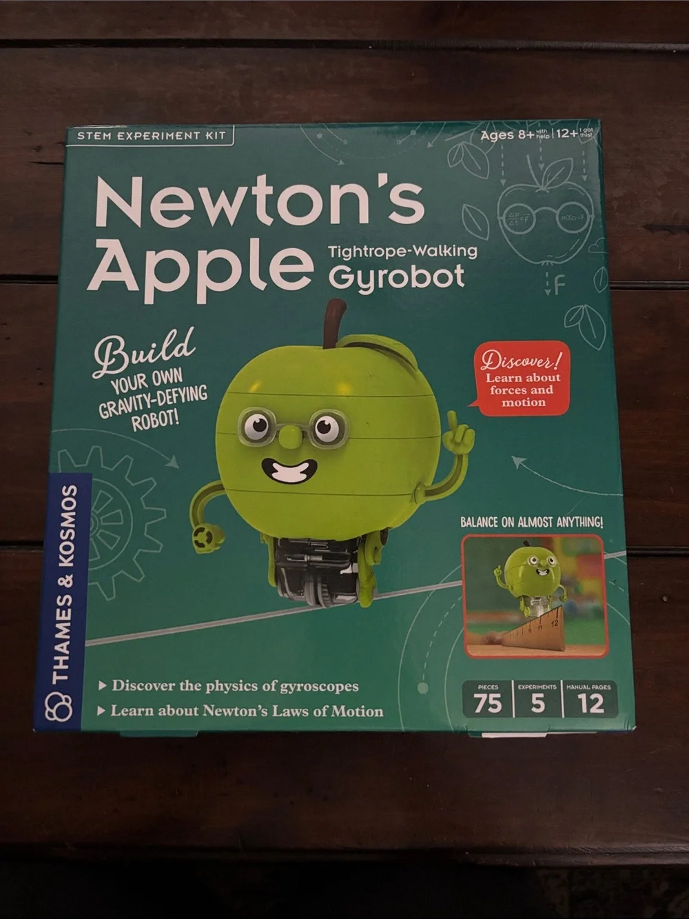 Newton's Apple Tightrope-Walking Gyrobot STEM Kit - open box all parts present